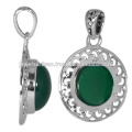 Green Onyx Gemstone 925 Sterling Silver Pendant